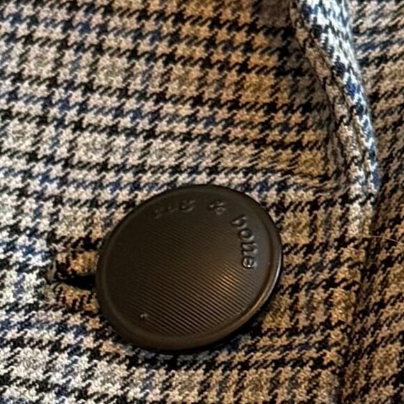 Rag & Bone Ellie Plaid Check Blazer Jacket Oversized Double Breasted Sz XS NWOT - Picture 7 of 14